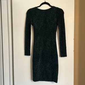 Emerald shimmery Christmas dress